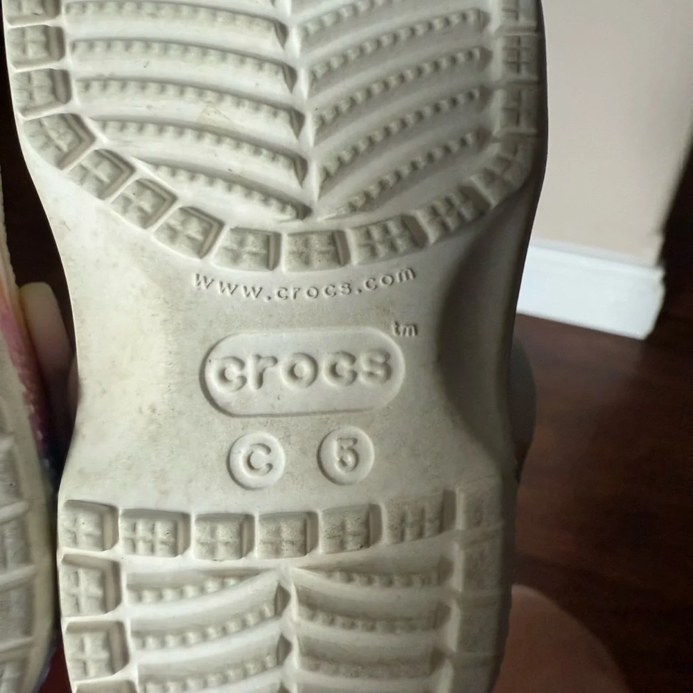 CROCS Kids Pastel Shoes in Yellow, Blue, and Pink-Size 5- Like New